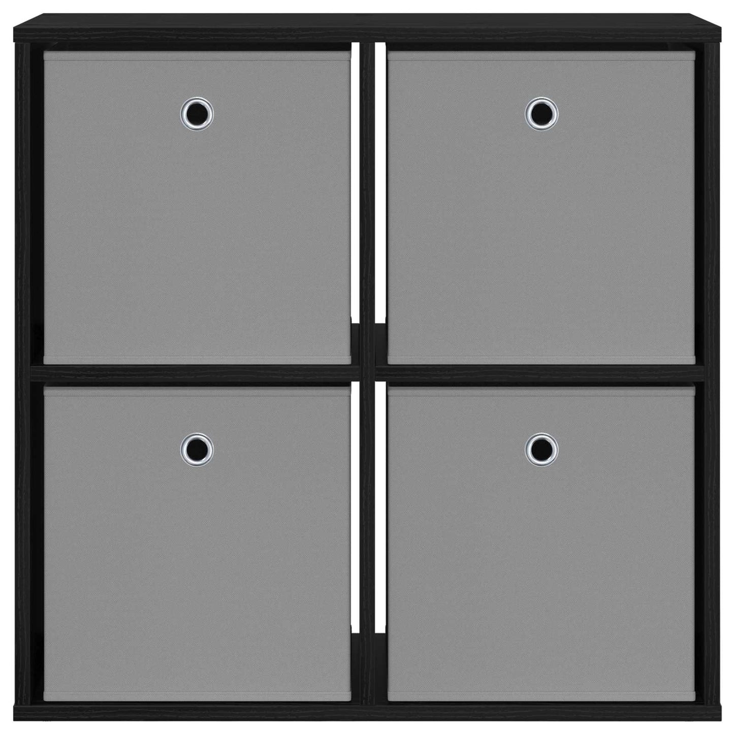 Sideboard Schwarz Eichen-Optik 68,5 x 32 x 67 cm