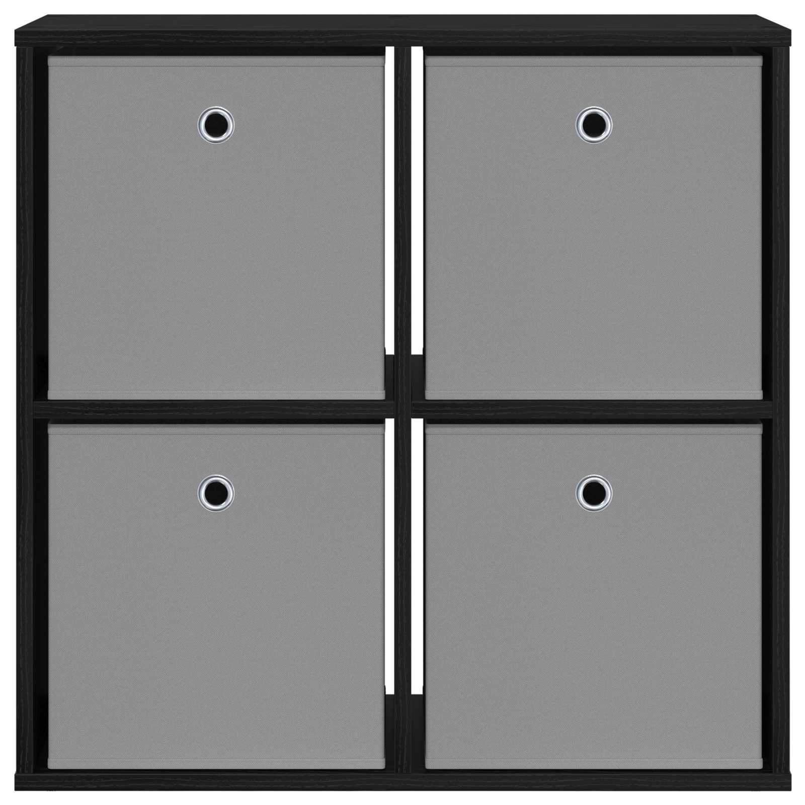 Sideboard Schwarz Eichen-Optik 68,5 x 32 x 67 cm