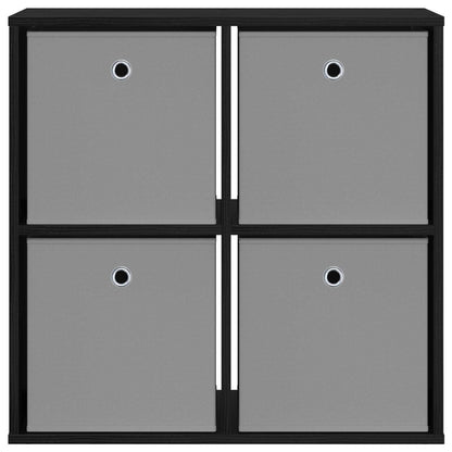 Sideboard Schwarz Eichen-Optik 68,5 x 32 x 67 cm
