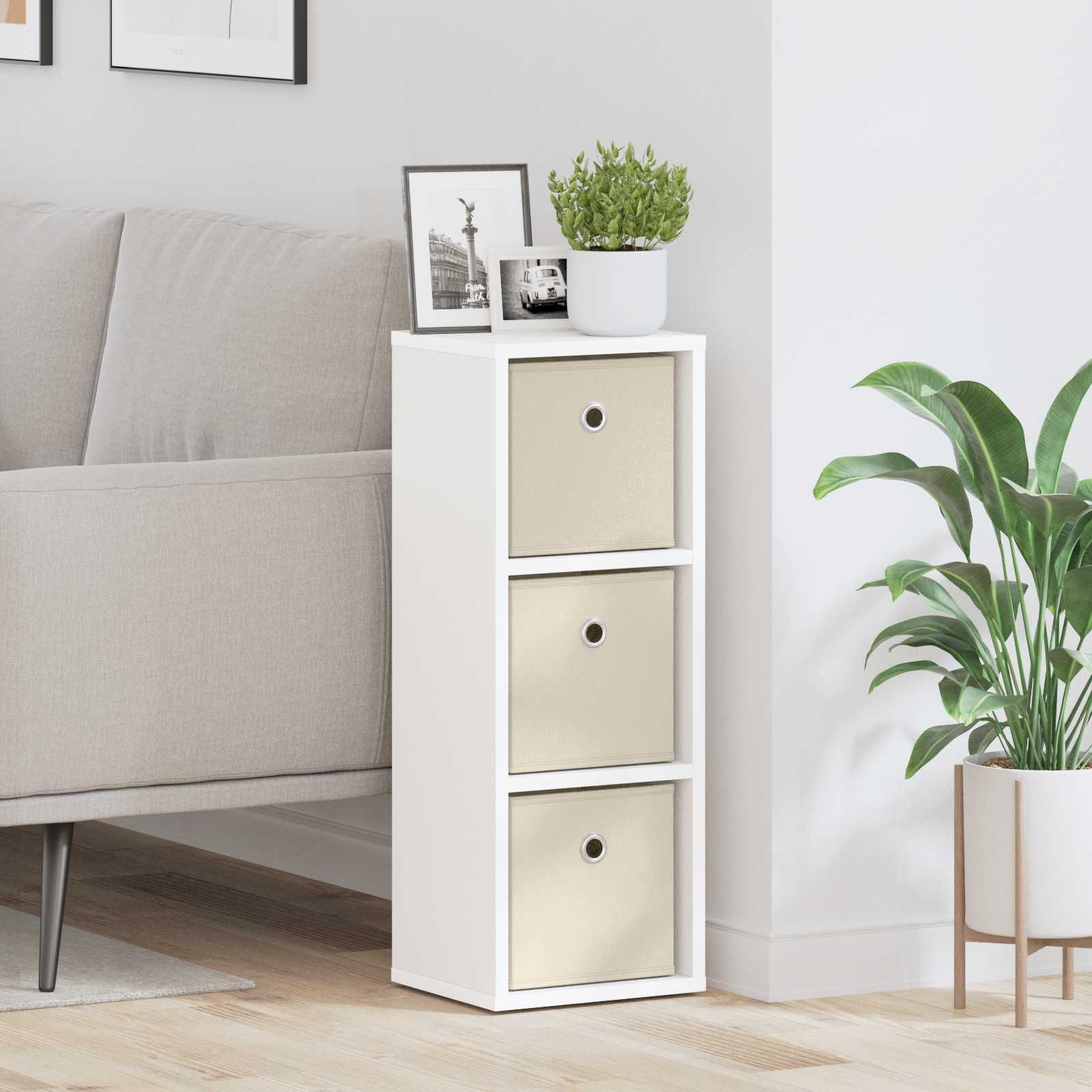Sideboard mit Schubladen Weiß 25,5 x 22 x 69,5 cm