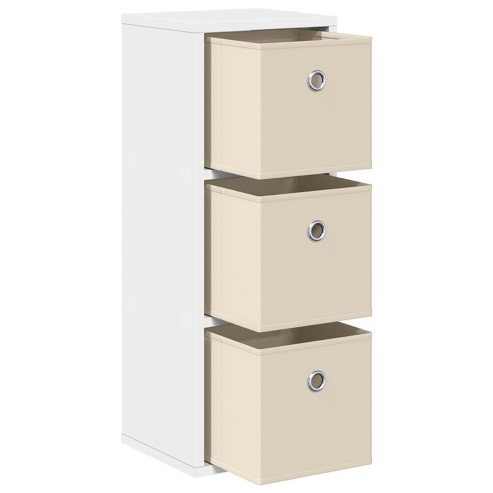 Sideboard mit Schubladen Weiß 25,5 x 22 x 69,5 cm