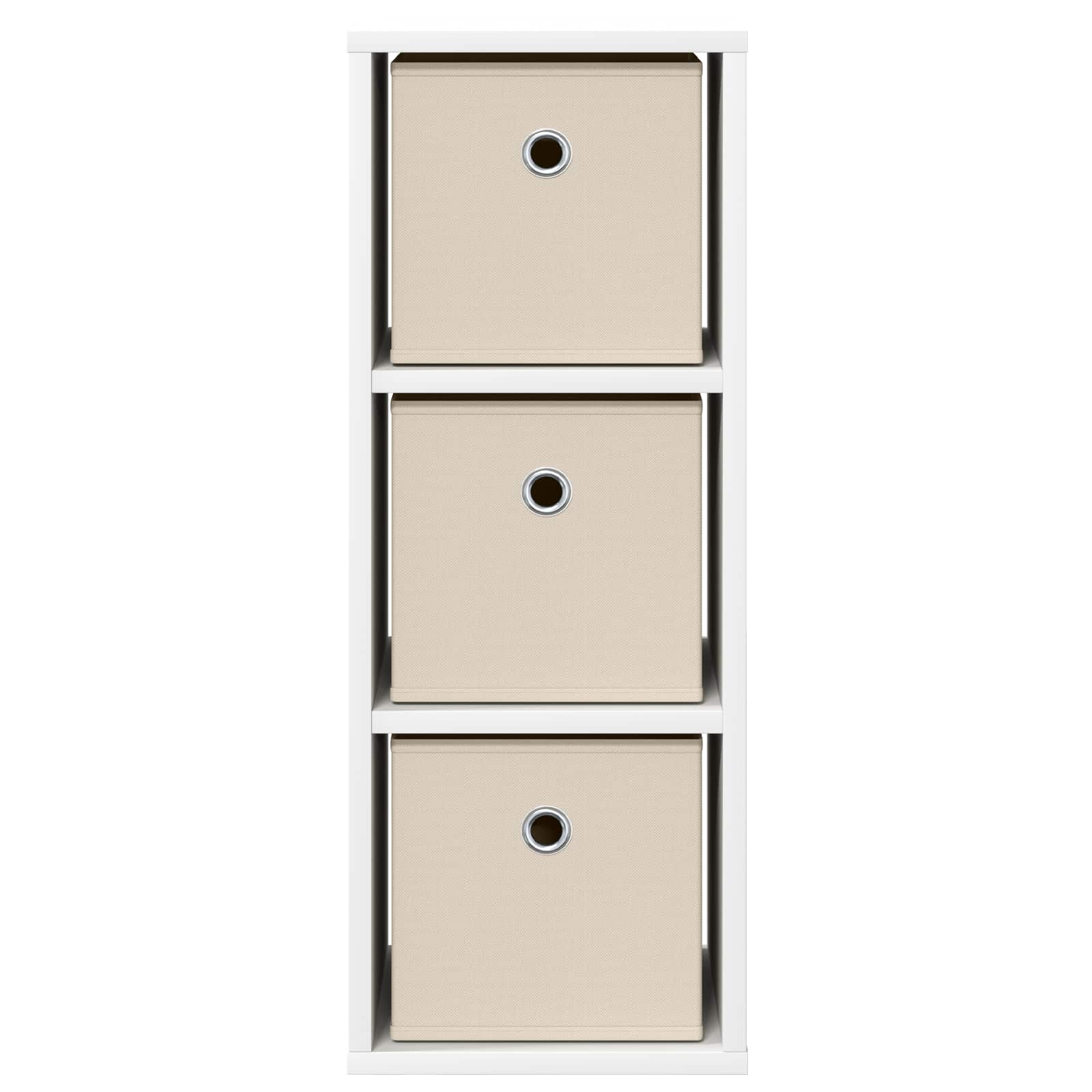 Sideboard mit Schubladen Weiß 25,5 x 22 x 69,5 cm