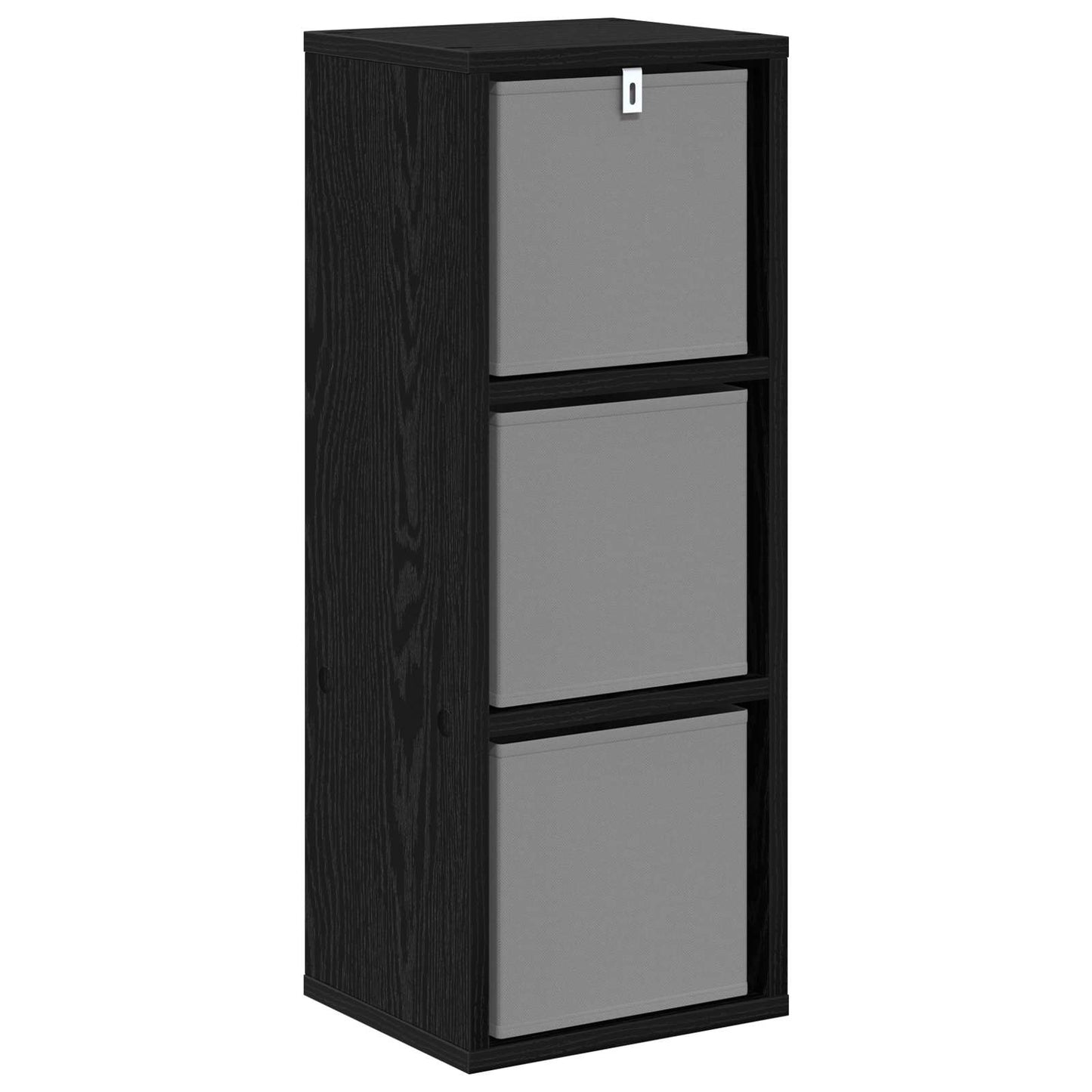 Sideboard Schwarz Eichen-Optik 25,5 x 22 x 69,5 cm