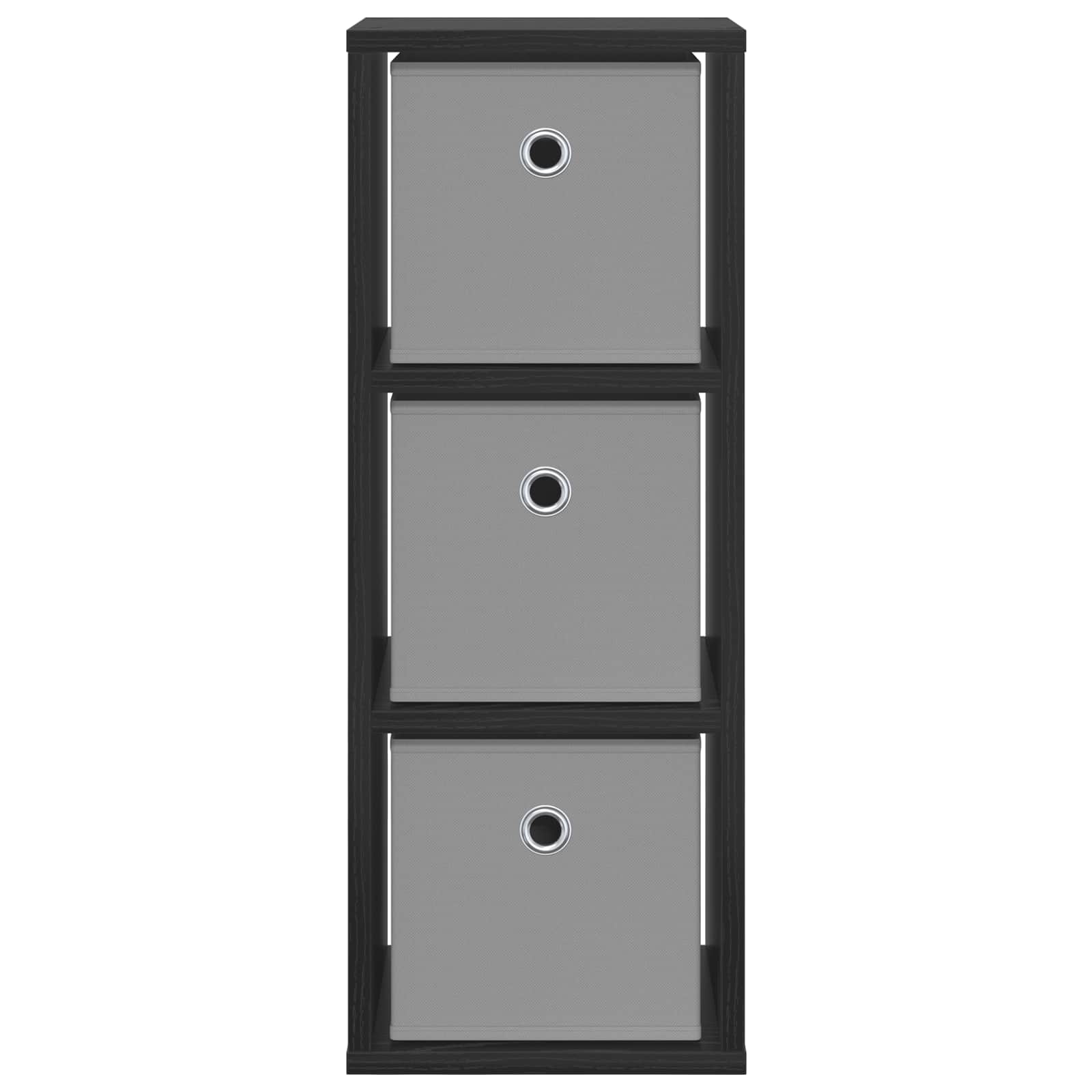 Sideboard Schwarz Eichen-Optik 25,5 x 22 x 69,5 cm