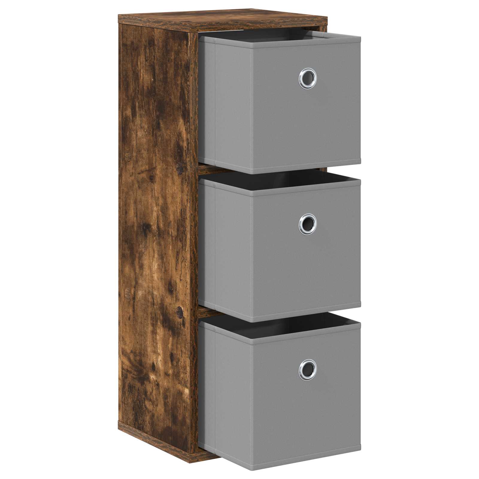 Sideboard mit Schubladen Geräucherte Eiche 25,5 x 22 x 69,5 cm