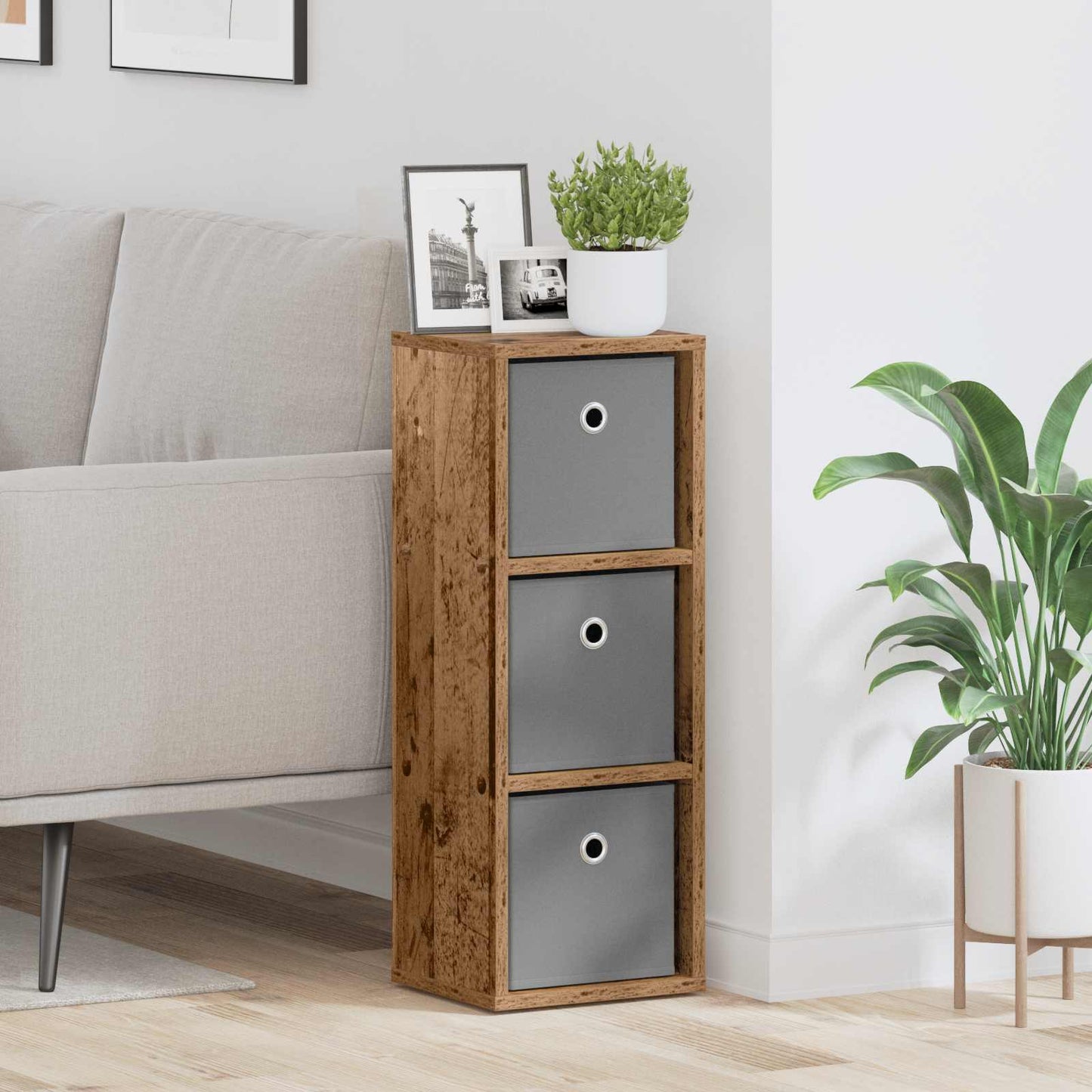 Sideboard mit Schubladen Altholz 25,5 x 22 x 69,5 cm