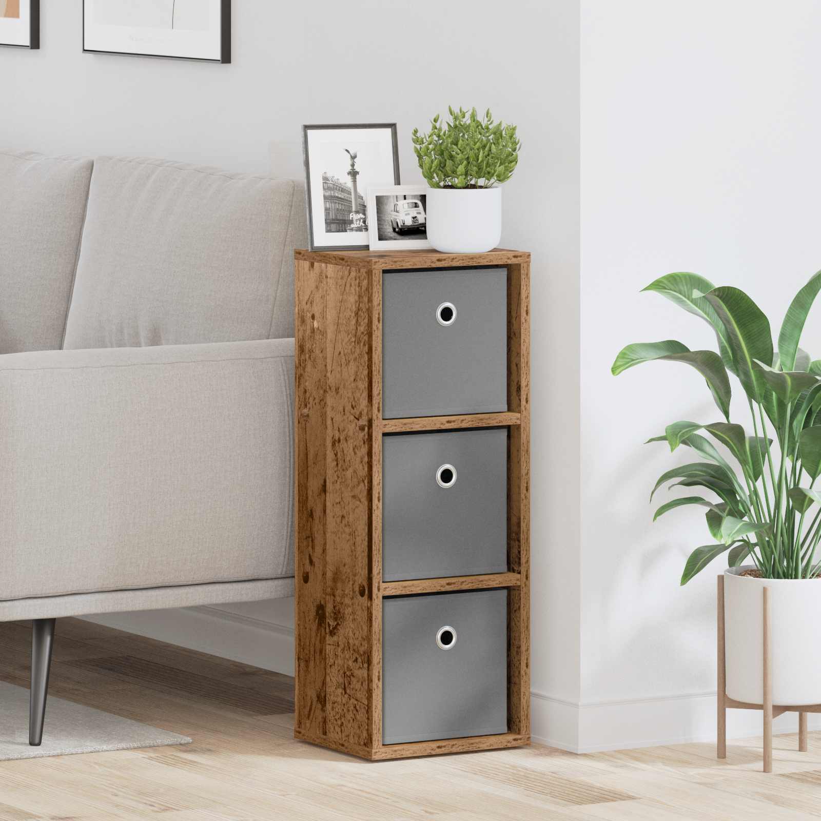 Sideboard mit Schubladen Altholz 25,5 x 22 x 69,5 cm