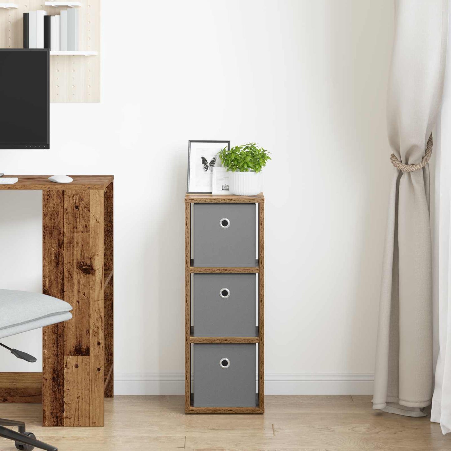 Sideboard mit Schubladen Altholz 25,5 x 22 x 69,5 cm