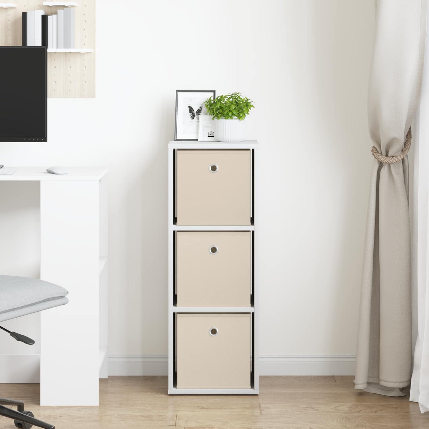 Sideboard mit Schubladen Weiß 30,5 x 27 x 84,5 cm
