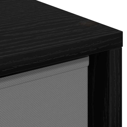 Sideboard Schwarz Eichen-Optik 30,5 x 27 x 84,5 cm