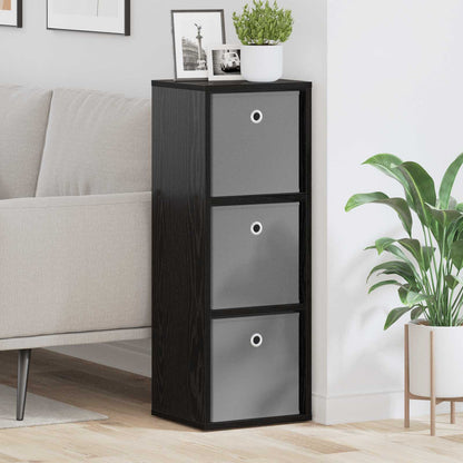 Sideboard Schwarz Eichen-Optik 30,5 x 27 x 84,5 cm