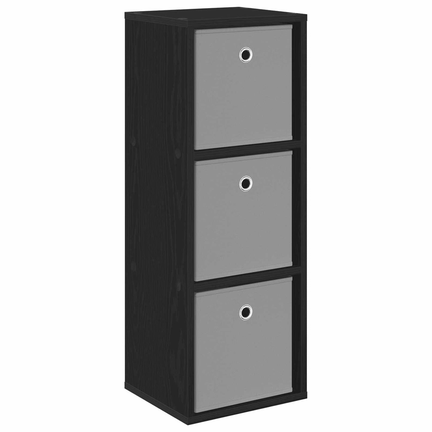 Sideboard Schwarz Eichen-Optik 30,5 x 27 x 84,5 cm