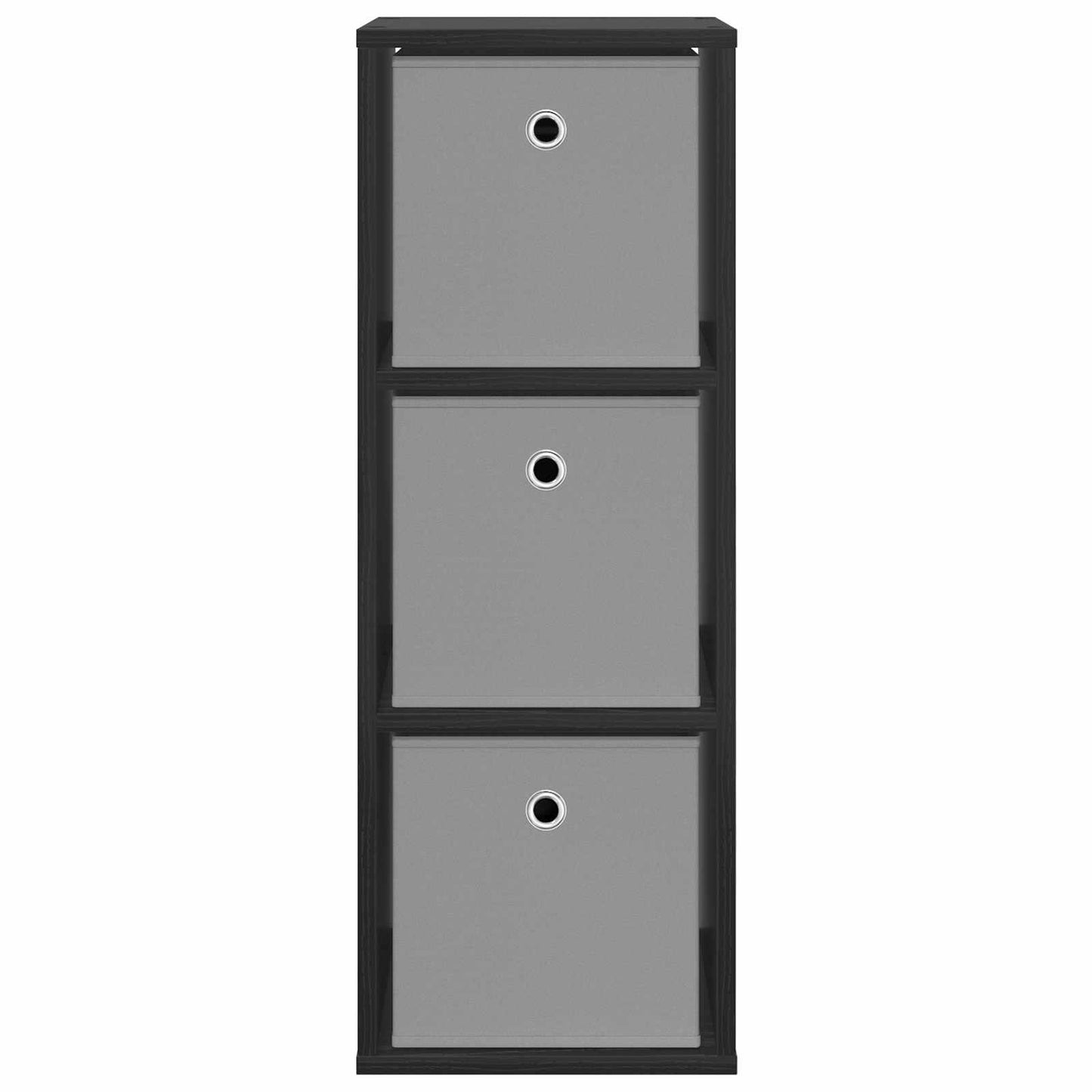 Sideboard Schwarz Eichen-Optik 30,5 x 27 x 84,5 cm