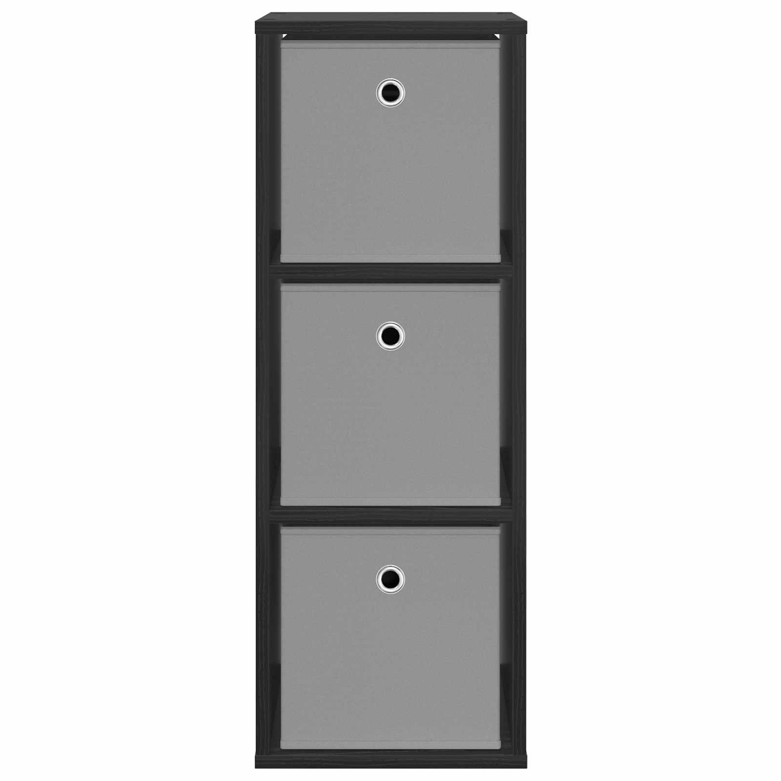 Sideboard Schwarz Eichen-Optik 30,5 x 27 x 84,5 cm