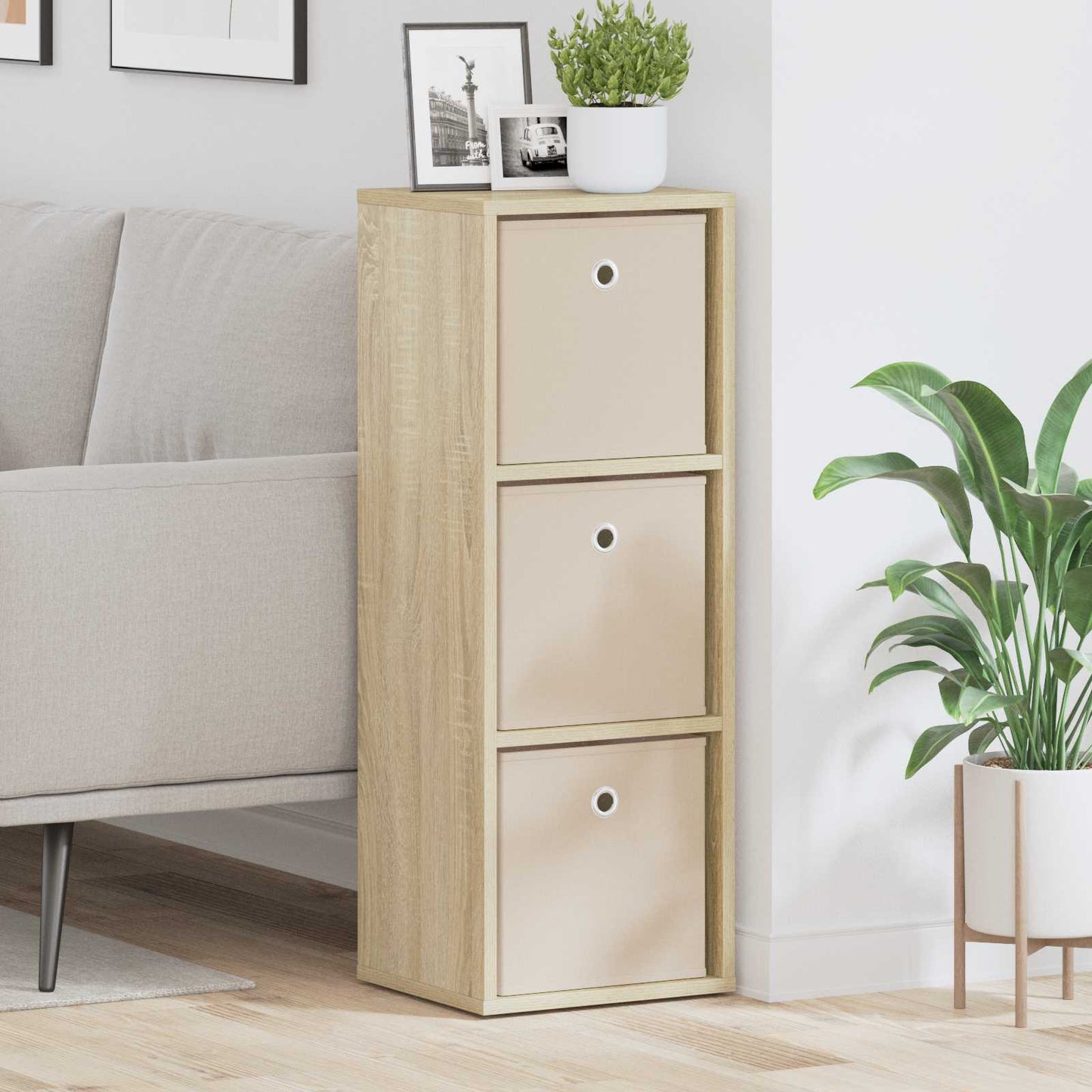Sideboard mit Schubladen Sonoma-Eiche 30,5 x 27 x 84,5 cm