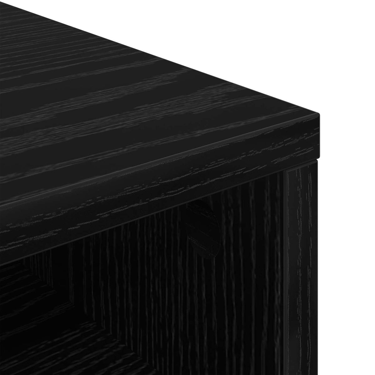 Lowboard mit Schubladen Schwarz Eichen-Optik 72 x 22,5 x 38 cm