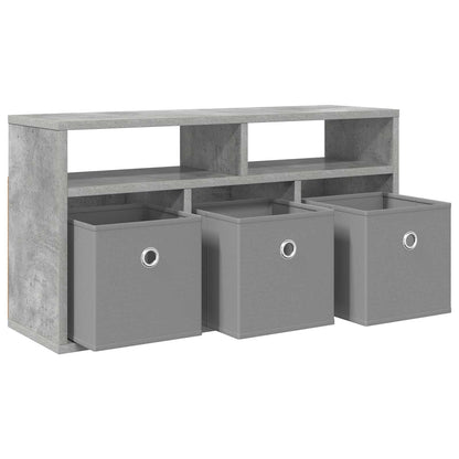 Lowboard mit Schubladen Beton Grau 72 x 22,5 x 38 cm