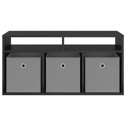 Lowboard mit Schubladen Schwarz Eichen-Optik 87 x 27,5 x 43 cm