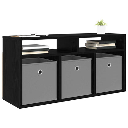 Lowboard mit Schubladen Schwarz Eichen-Optik 87 x 27,5 x 43 cm