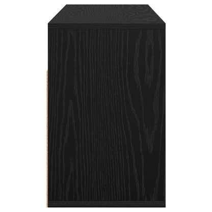 Lowboard mit Schubladen Schwarz Eichen-Optik 87 x 27,5 x 43 cm