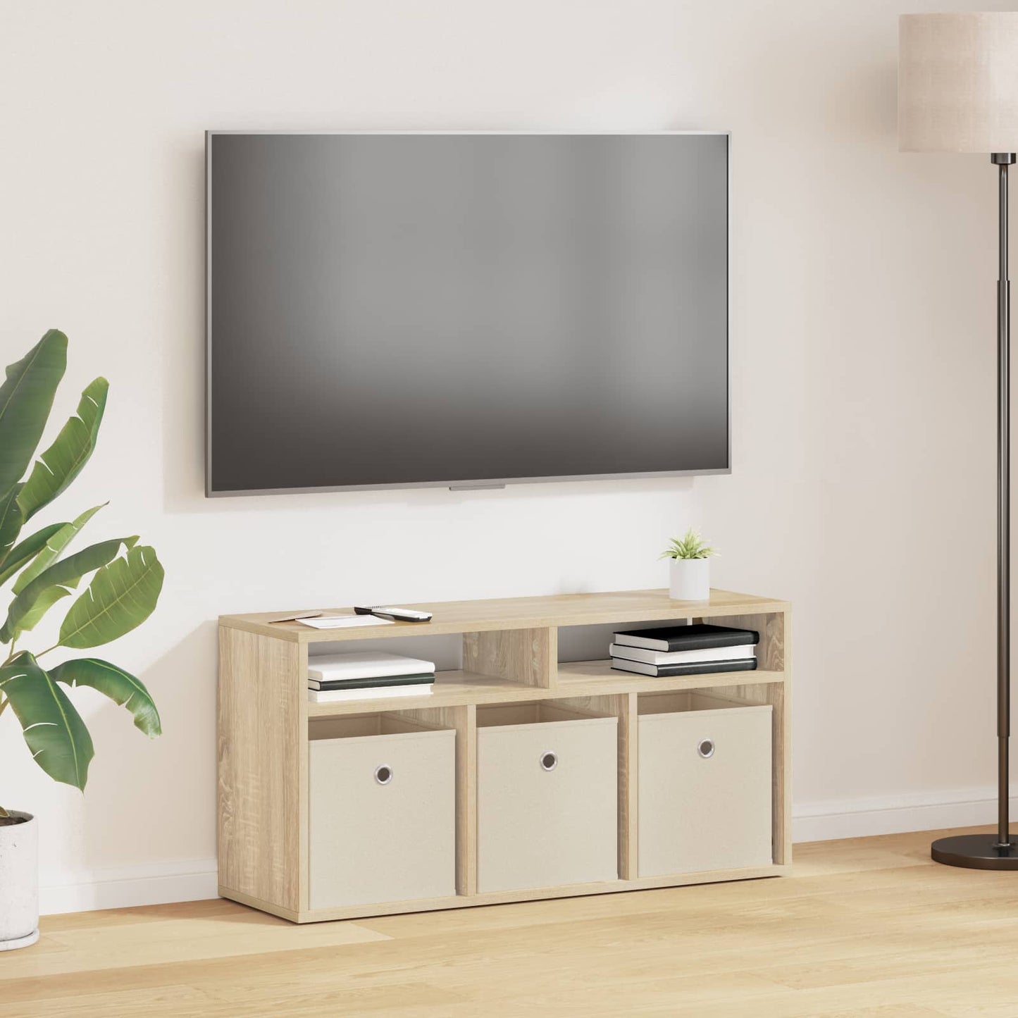 Lowboard mit Schubladen Sonoma-Eiche 87 x 27,5 x 43 cm