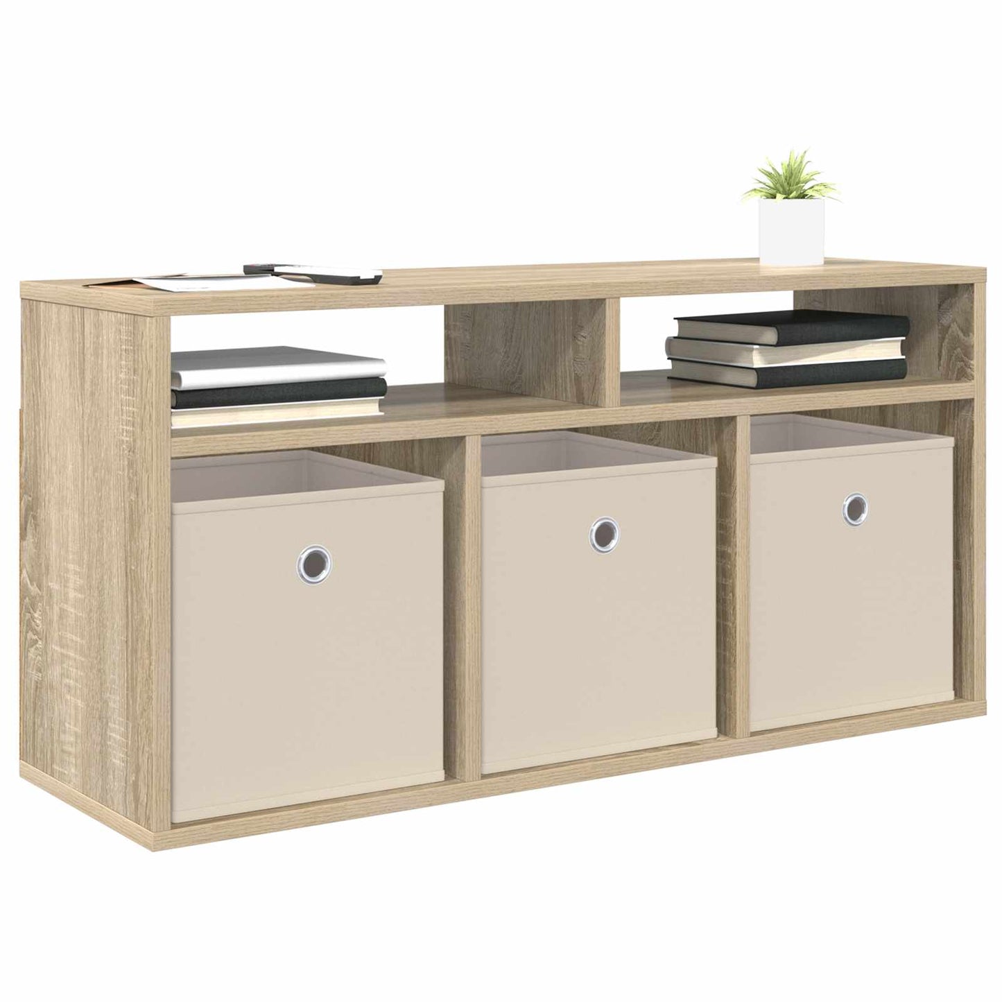 Lowboard mit Schubladen Sonoma-Eiche 87 x 27,5 x 43 cm