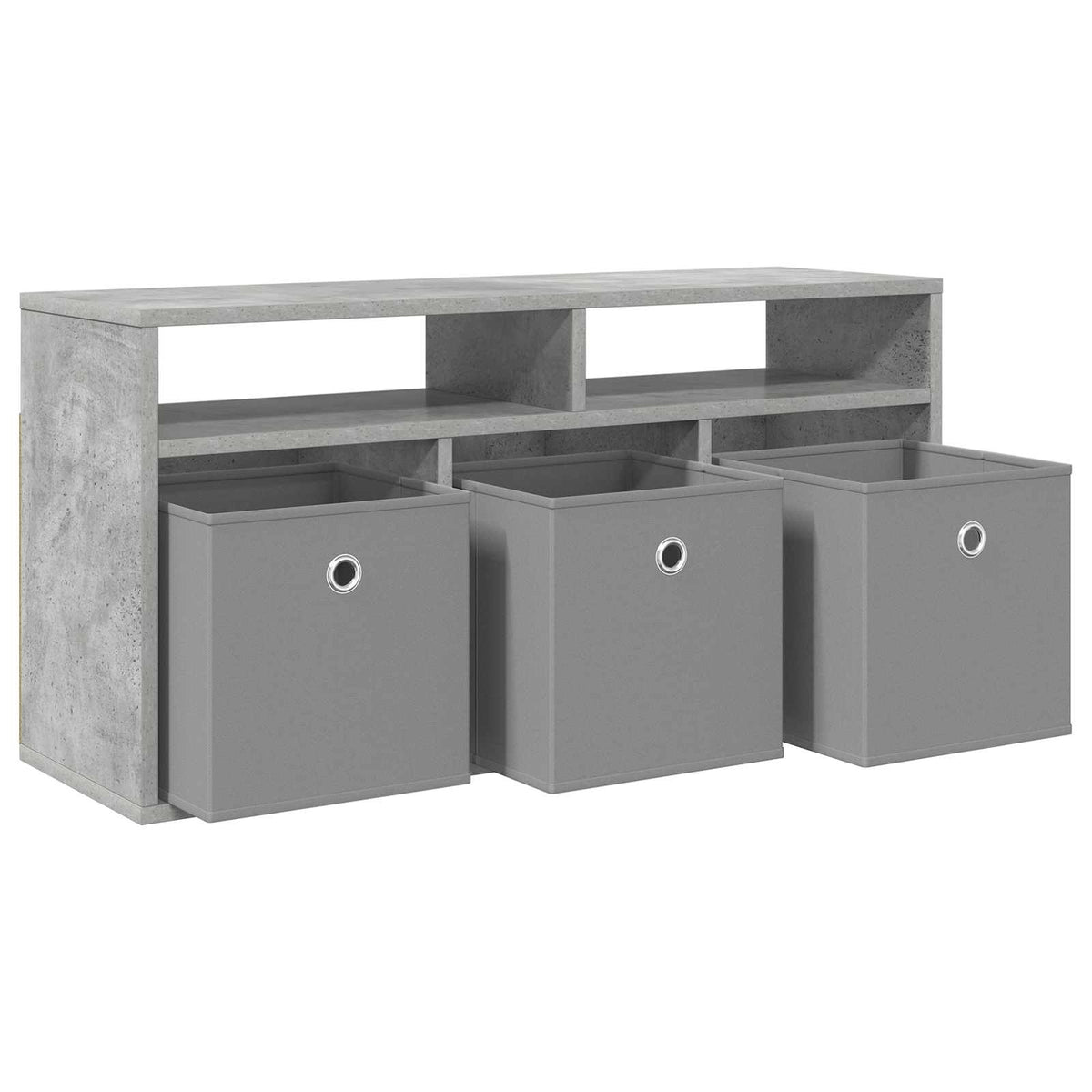 Lowboard mit Schubladen Beton Grau 87 x 27,5 x 43 cm