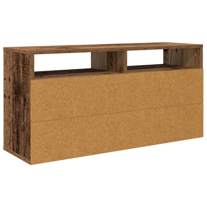Lowboard mit Schubladen Altholz 87 x 27,5 x 43 cm