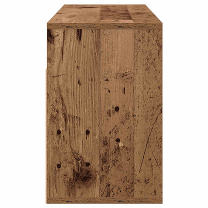 Lowboard mit Schubladen Altholz 87 x 27,5 x 43 cm