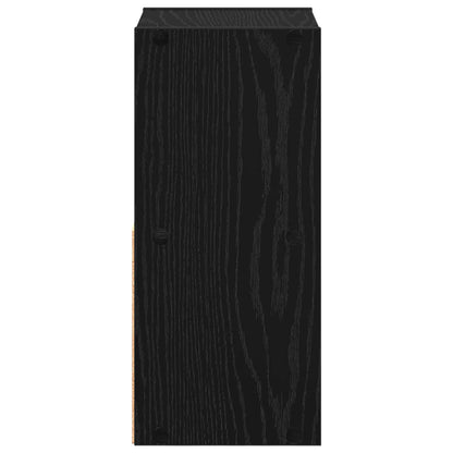 Nachttisch Schwarz Eichen-Optik 25,5 x 22 x 49,5 cm