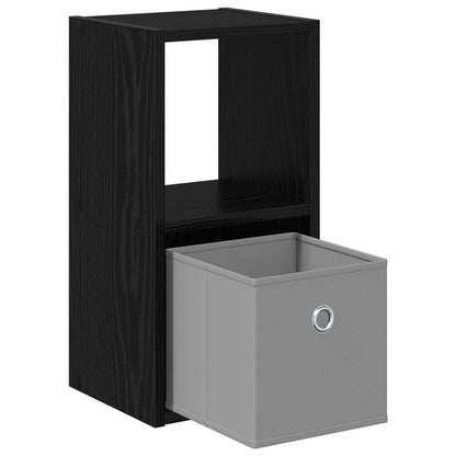 Nachttisch 2 stk. Schwarz Eichen-Optik 25,5 x 22 x 49,5 cm