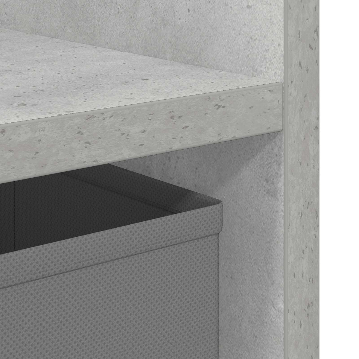 Nachttisch Beton Grau 25,5 x 22 x 49,5 cm Holzwerkstoff