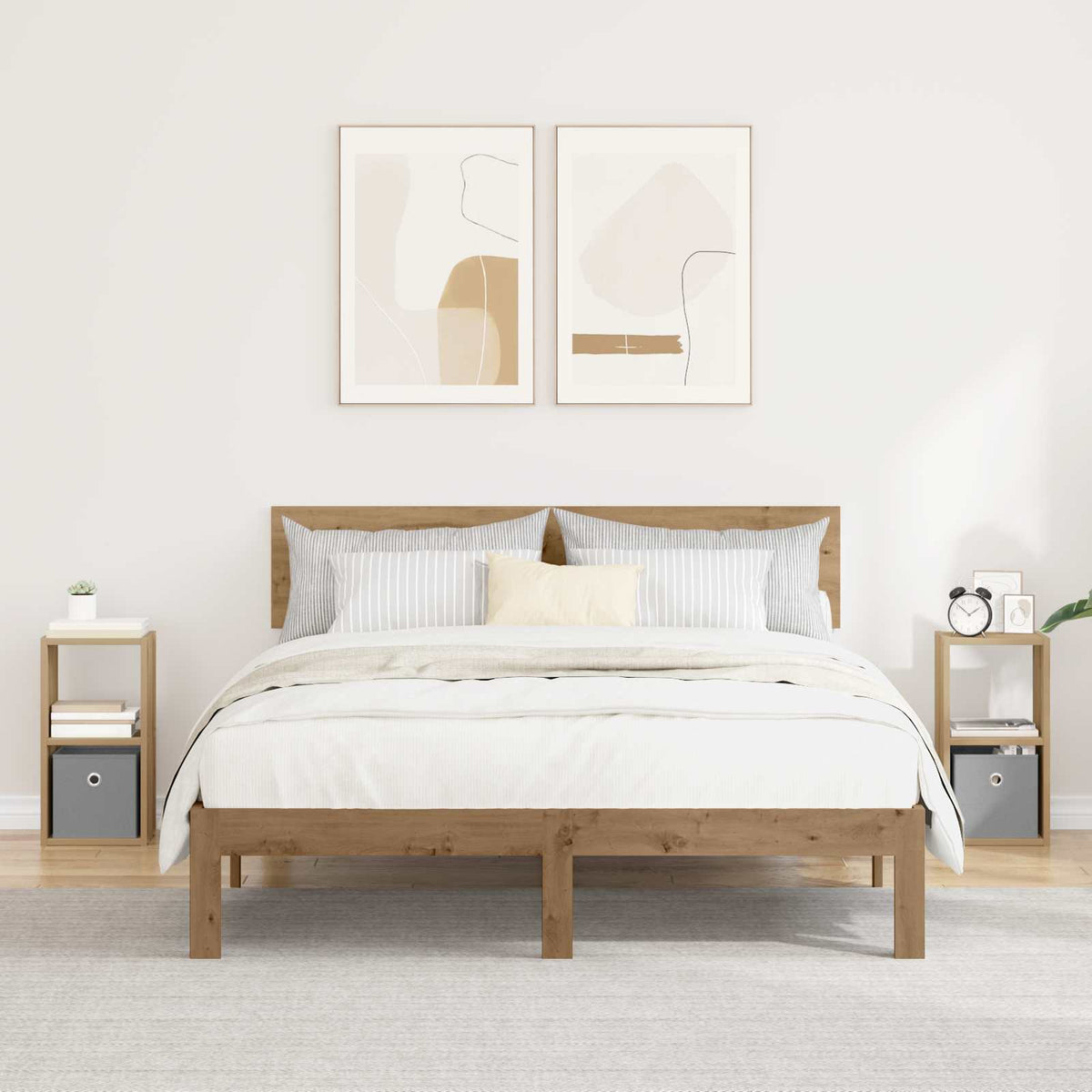 Nachttisch 2 stk. Artisan-Eiche 25,5 x 22 x 49,5 cm