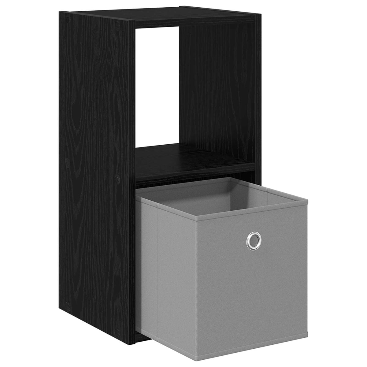 Nachttisch Schwarz Eichen-Optik 30,5 x 27 x 59,5 cm