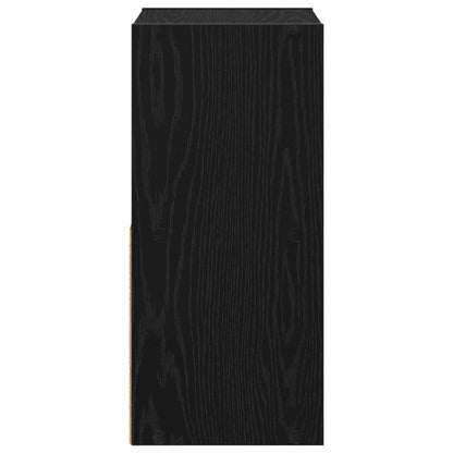 Nachttisch Schwarz Eichen-Optik 30,5 x 27 x 59,5 cm