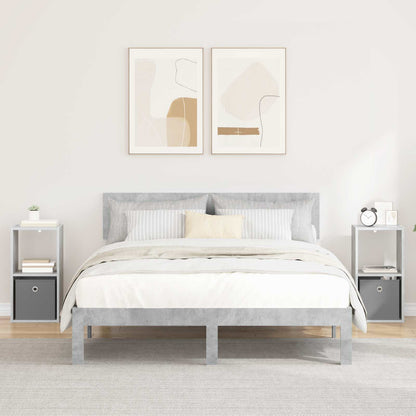 Nachttisch 2 stk. Beton Grau 30,5 x 27 x 59,5 cm Holzwerkstoff