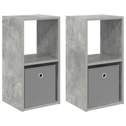 Nachttisch 2 stk. Beton Grau 30,5 x 27 x 59,5 cm Holzwerkstoff