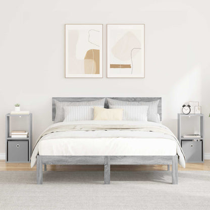 Nachttisch 2 stk. Sonoma-Grau 30,5 x 27 x 59,5 cm Holzwerkstoff