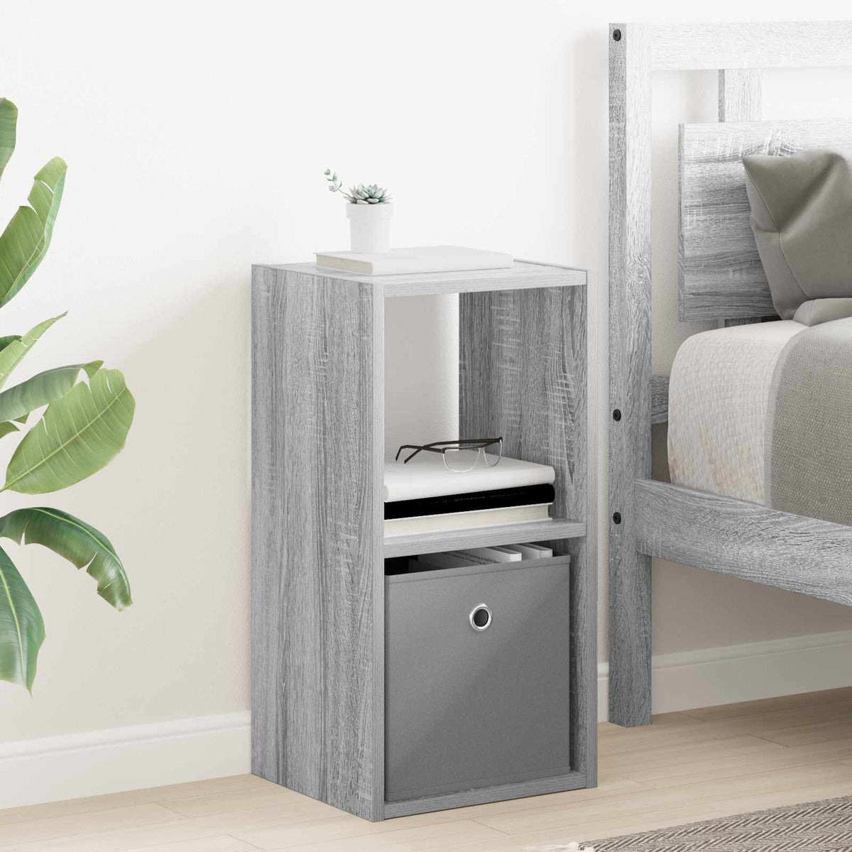 Nachttisch 2 stk. Sonoma-Grau 30,5 x 27 x 59,5 cm Holzwerkstoff