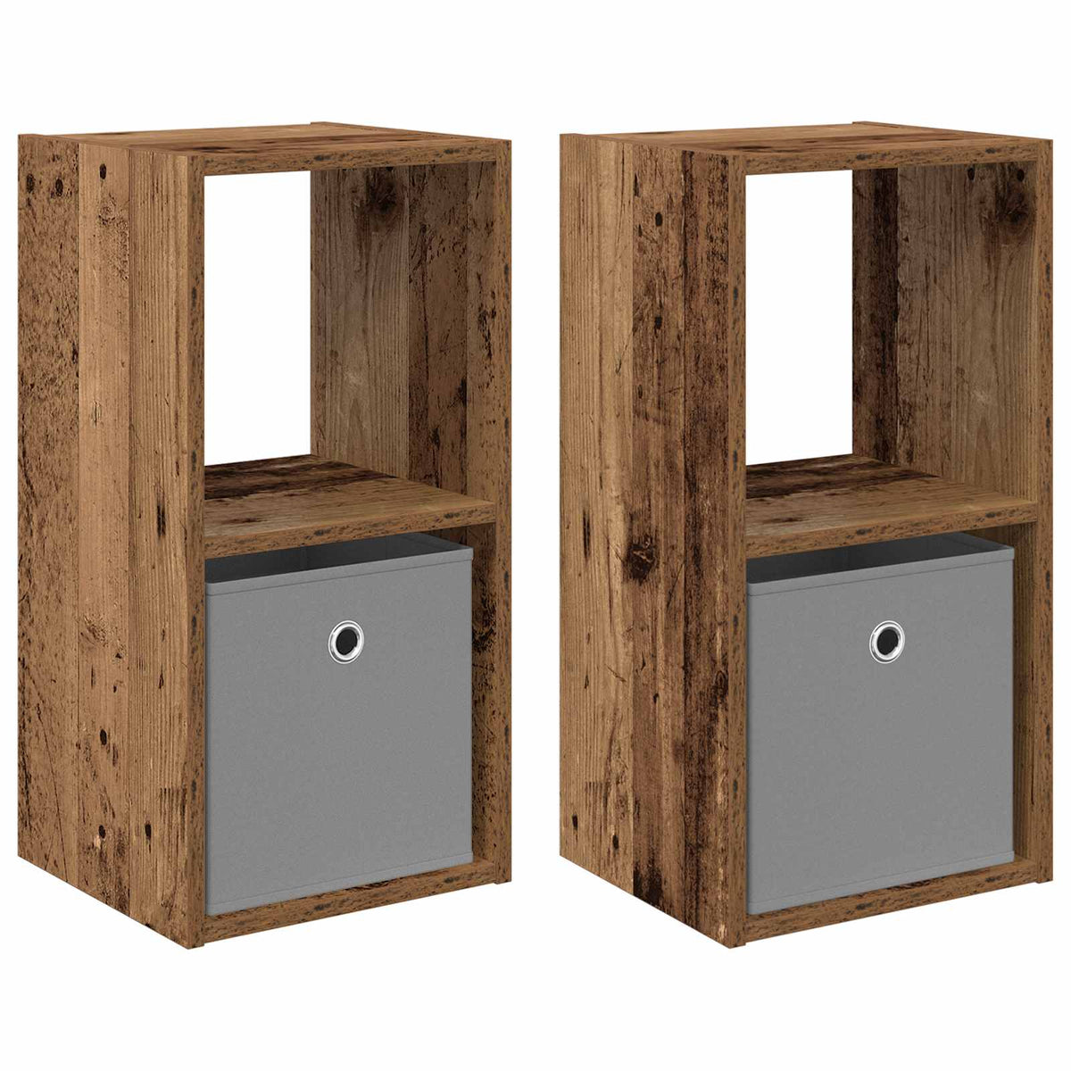 Nachttisch 2 stk. Altholz 30,5 x 27 x 59,5 cm Holzwerkstoff