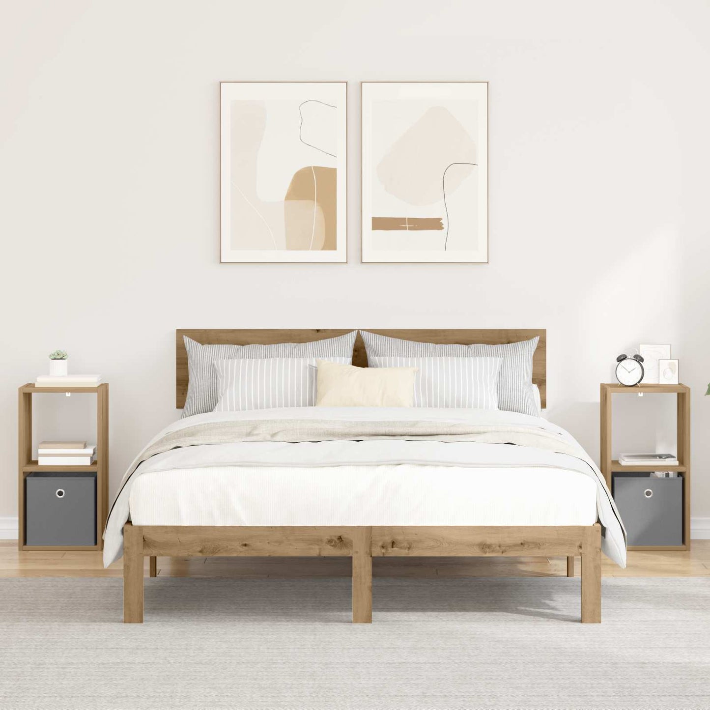 Nachttisch 2 stk. Artisan-Eiche 30,5 x 27 x 59,5 cm