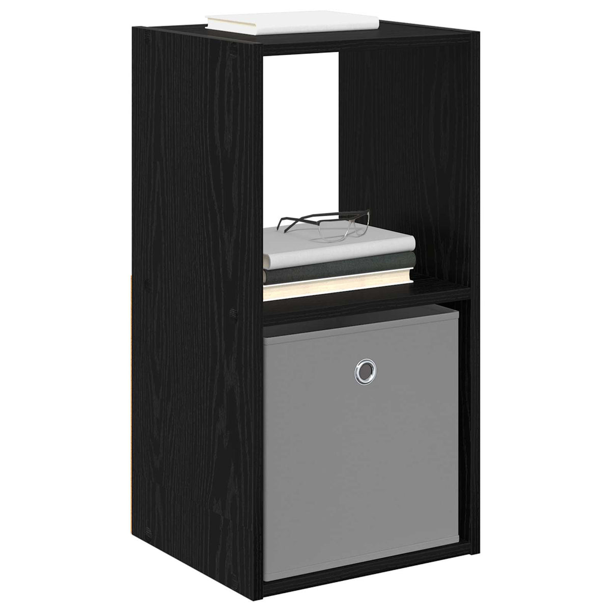 Nachttisch Schwarz Eichen-Optik 35 x 32 x 68,5 cm Holzwerkstoff
