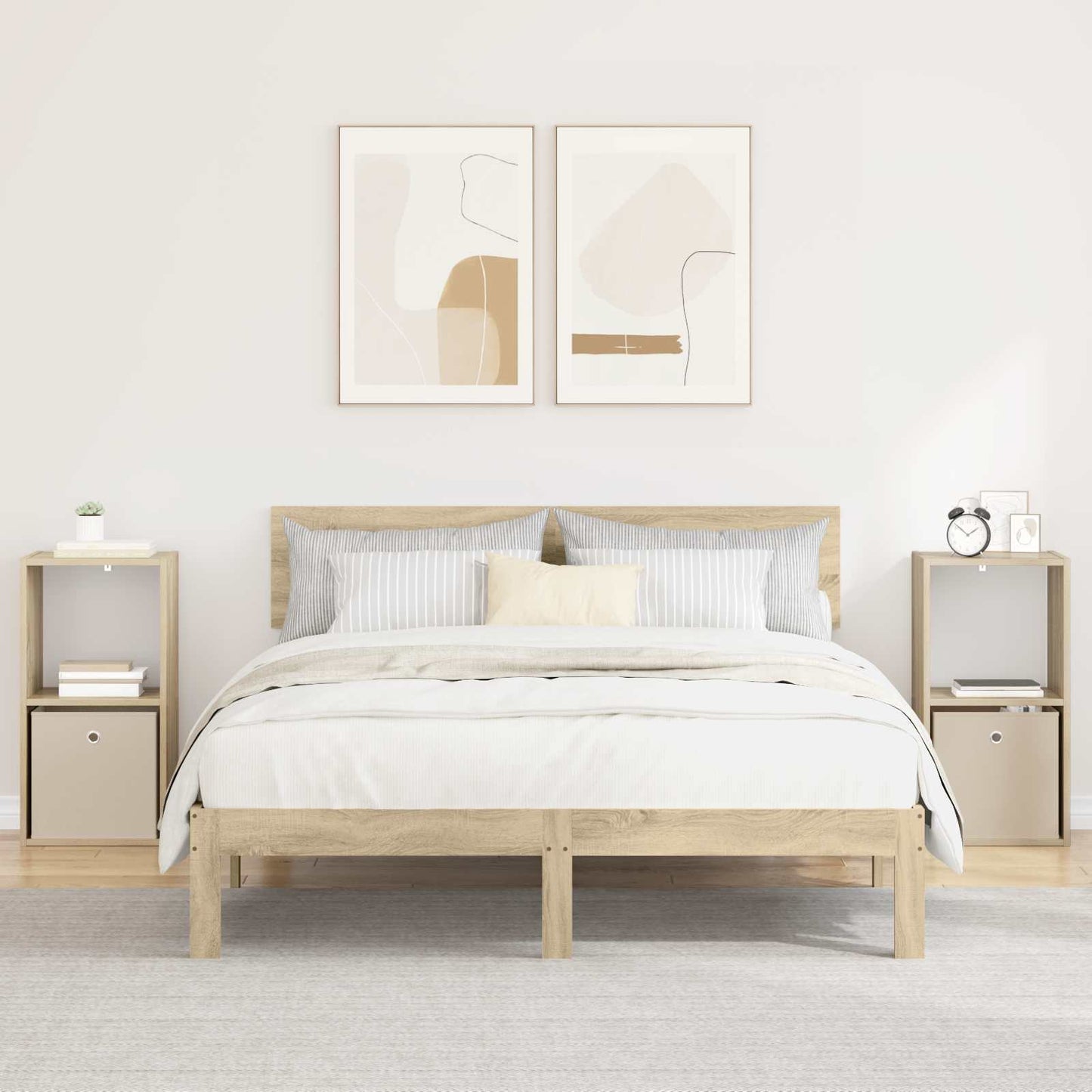Nachttisch 2 stk. Sonoma-Eiche 35 x 32 x 68,5 cm Holzwerkstoff