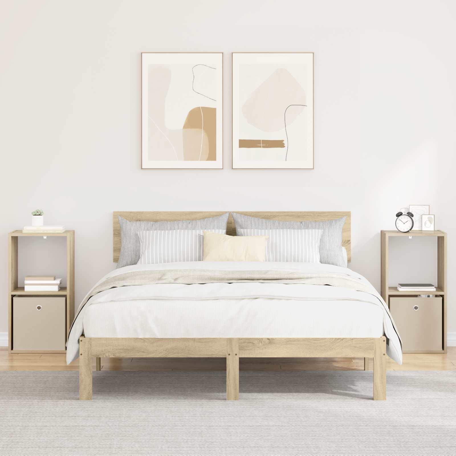 Nachttisch 2 stk. Sonoma-Eiche 35 x 32 x 68,5 cm Holzwerkstoff