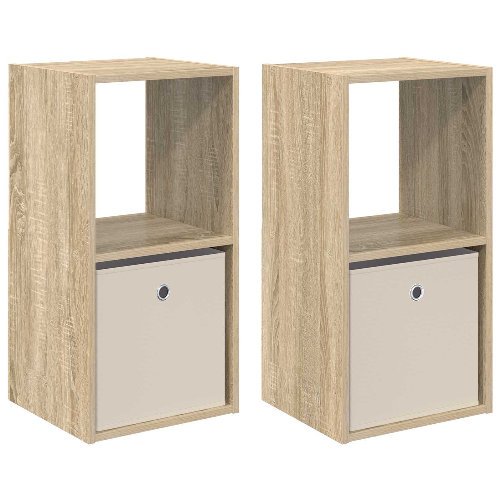 Nachttisch 2 stk. Sonoma-Eiche 35 x 32 x 68,5 cm Holzwerkstoff