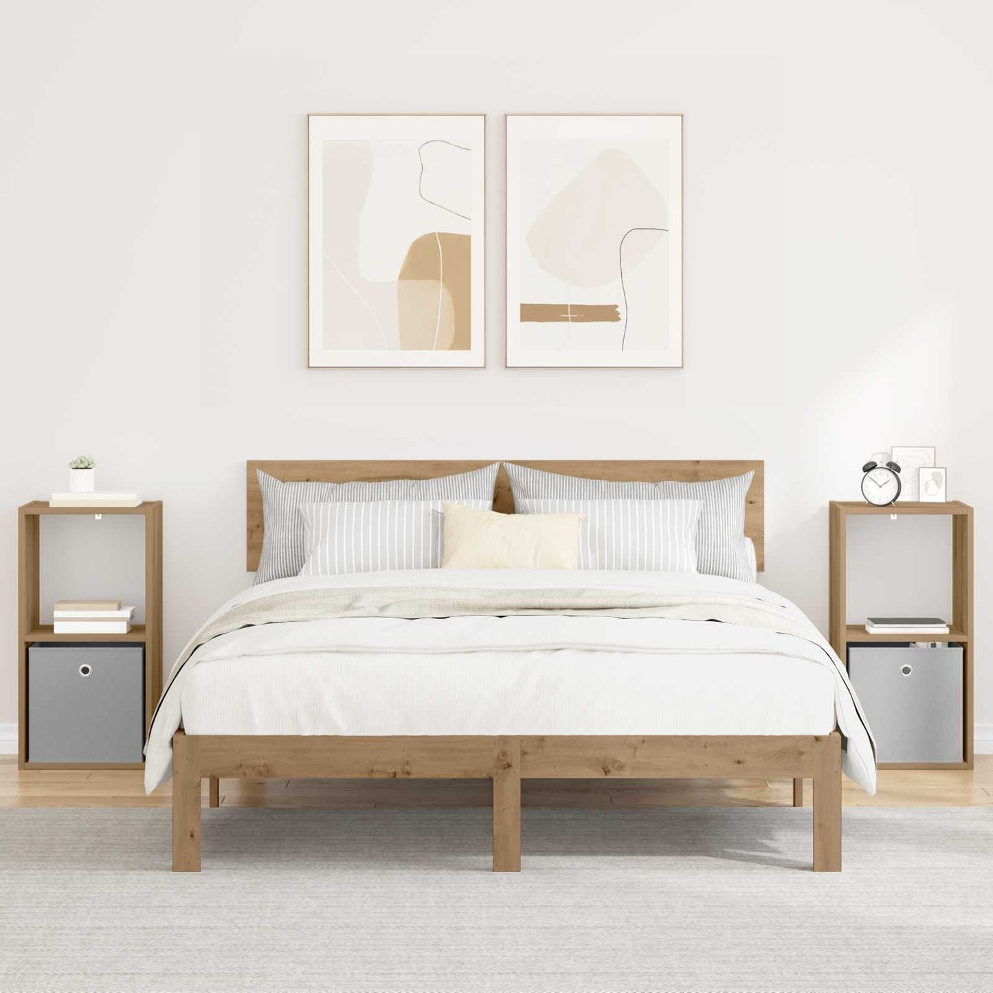 Nachttisch 2 stk. Artisan-Eiche 35 x 32 x 68,5 cm Holzwerkstoff