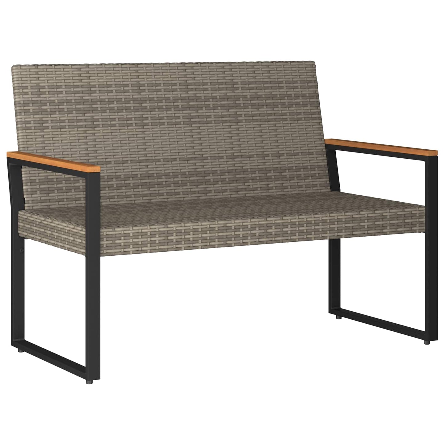 Gartenmöbel Set 4 stk. Grau und Dunkelgrau Poly-Rattan
