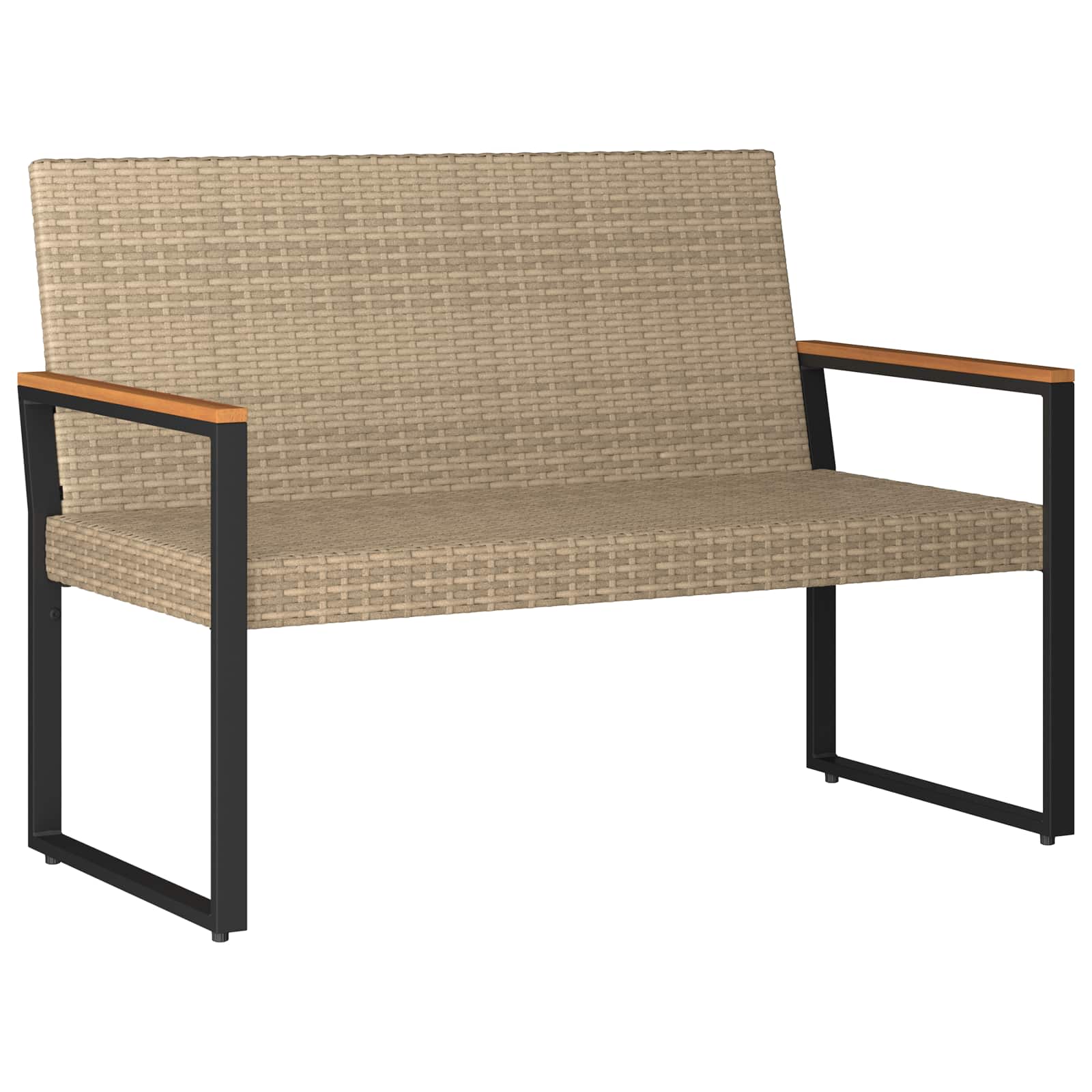 Gartenmöbel Set 4 Stk. Beige und Cremeweiß Poly-Rattan