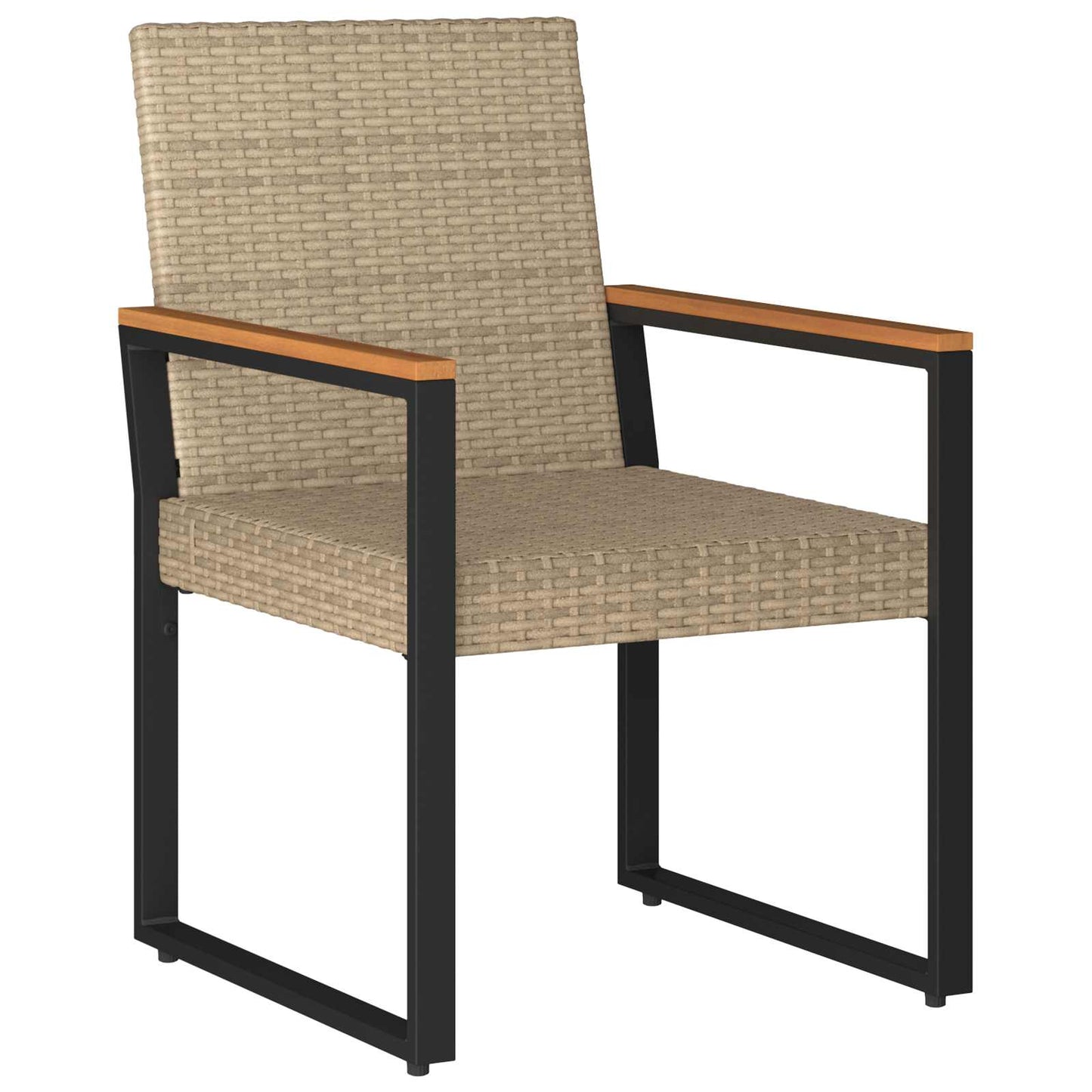 Gartenmöbel Set 3 Stk. Beige und Cremeweiß Poly-Rattan