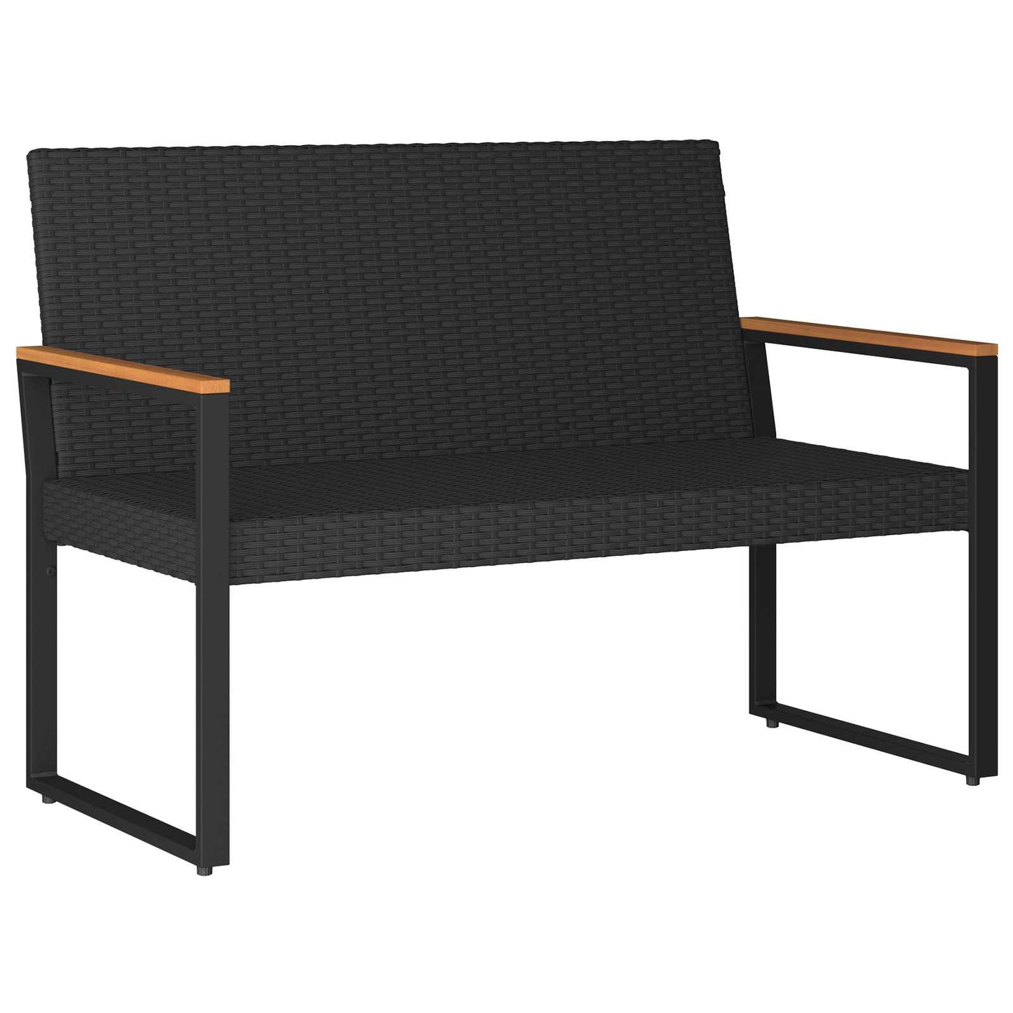 Bank Outdoor 2 -Seater 107 x 61 x 80 cm Poly-Rattan Rechteckig